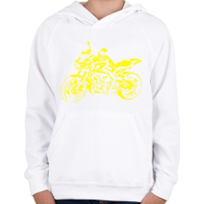 PRINTFASHION Yamaha mt - Gyerek kapucnis pulóver - Fehér