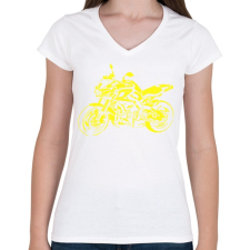 PRINTFASHION Yamaha mt - Női V-nyakú póló - Fehér női póló