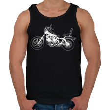 PRINTFASHION Yamaha Virago - Férfi atléta - Fekete atléta, trikó