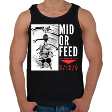 PRINTFASHION Yasuo - MID OR FEED - Férfi atléta - Fekete atléta, trikó