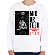 PRINTFASHION Yasuo - MID OR FEED - Gyerek pulóver - Fehér