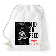 PRINTFASHION Yasuo - MID OR FEED - Sportzsák, Tornazsák - Fehér tornazsák