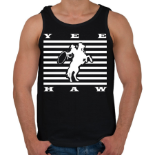 PRINTFASHION Yeehaw - Western - Férfi atléta - Fekete atléta, trikó