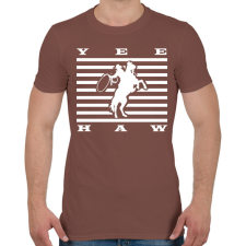 PRINTFASHION Yeehaw - Western - Férfi póló - Mogyoróbarna férfi póló