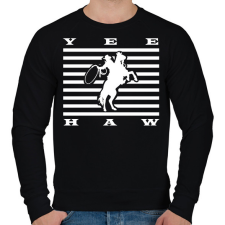 PRINTFASHION Yeehaw - Western - Férfi pulóver - Fekete férfi pulóver, kardigán