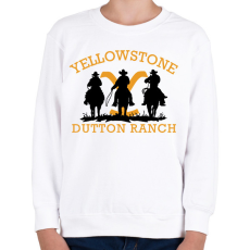 PRINTFASHION Yellowstone Dutton Ranch - Gyerek pulóver - Fehér