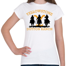 PRINTFASHION Yellowstone Dutton Ranch - Női póló - Fehér