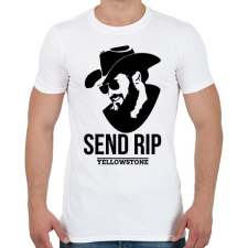 PRINTFASHION Yellowstone RIP - Férfi póló - Fehér férfi póló