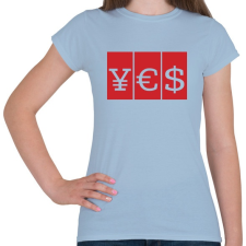PRINTFASHION YES - Női póló - Világoskék női póló