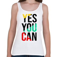 PRINTFASHION Yes you can - Női atléta - Fehér