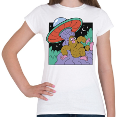 PRINTFASHION Yeti és az Ufo - Női póló - Fehér
