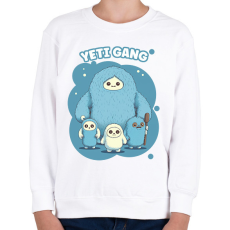 PRINTFASHION Yeti gang - Gyerek pulóver - Fehér