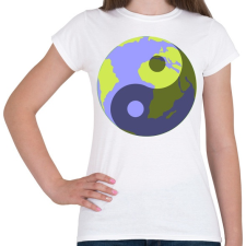 PRINTFASHION Yin-Yang bolygó - Női póló - Fehér női póló