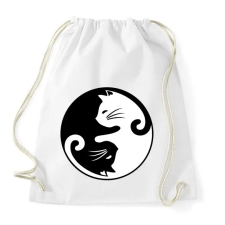 PRINTFASHION yin yang cicák - Sportzsák, Tornazsák - Fehér tornazsák