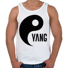 PRINTFASHION Yin Yang - Yang - Férfi atléta - Fehér atléta, trikó