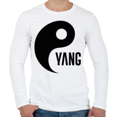 PRINTFASHION Yin Yang - Yang - Férfi hosszú ujjú póló - Fehér