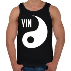 PRINTFASHION Yin Yang - Yin - Férfi atléta - Fekete