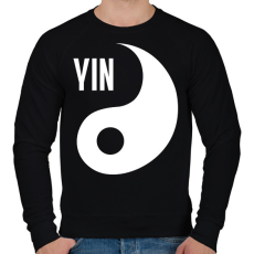 PRINTFASHION Yin Yang - Yin - Férfi pulóver - Fekete
