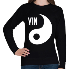 PRINTFASHION Yin Yang - Yin - Női pulóver - Fekete