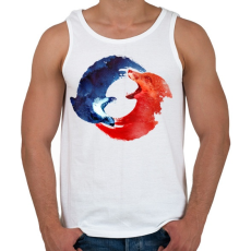 PRINTFASHION Ying Yang - Férfi atléta - Fehér