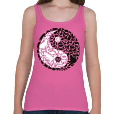 PRINTFASHION YinYang macskák - Női atléta - Rózsaszín