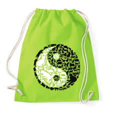 PRINTFASHION YinYang macskák - Sportzsák, Tornazsák - Limezöld tornazsák