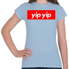 PRINTFASHION Yip yip - Női póló - Világoskék