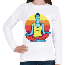 PRINTFASHION Yoga Girl - jógás lány - Női pulóver - Fehér