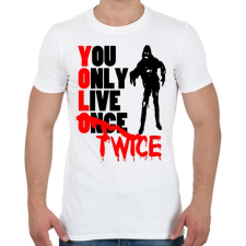 PRINTFASHION YOLO - Férfi póló - Fehér férfi póló