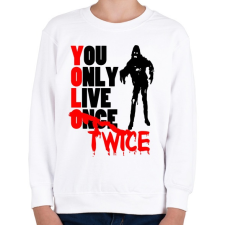 PRINTFASHION YOLO - Gyerek pulóver - Fehér gyerek pulóver, kardigán