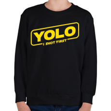PRINTFASHION Yolo - Gyerek pulóver - Fekete
