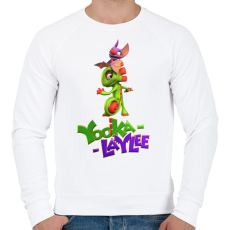 PRINTFASHION Yooka Laylee - Férfi pulóver - Fehér