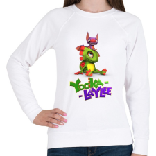 PRINTFASHION Yooka Laylee - Női pulóver - Fehér női pulóver, kardigán