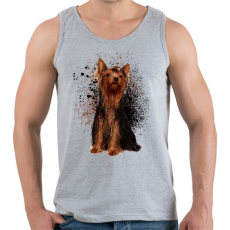 PRINTFASHION yorkie - Férfi atléta - Sport szürke