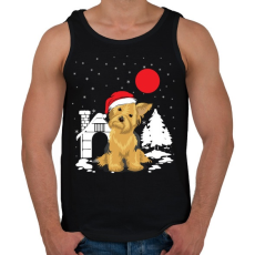 PRINTFASHION Yorkie karácsony - Férfi atléta - Fekete