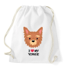 PRINTFASHION Yorkie love - Sportzsák, Tornazsák - Fehér