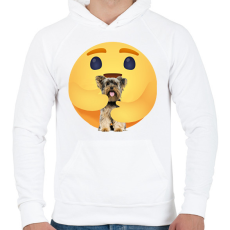 PRINTFASHION Yorkshire terrier - Férfi kapucnis pulóver - Fehér