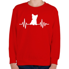 PRINTFASHION Yorkshire terrier - Gyerek pulóver - Piros gyerek pulóver, kardigán