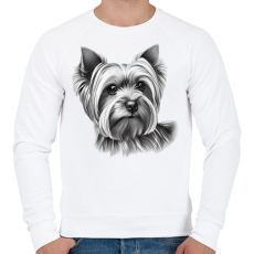 PRINTFASHION Yorkshire terrier kutya  - Férfi pulóver - Fehér