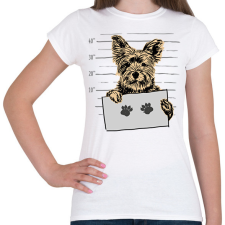 PRINTFASHION Yorkshire Terrier - Női póló - Fehér női póló