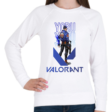 PRINTFASHION Yoru valorant - Női pulóver - Fehér női pulóver, kardigán