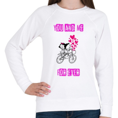 PRINTFASHION you and me - Női pulóver - Fehér