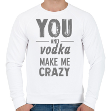 PRINTFASHION You and vodka - Férfi pulóver - Fehér férfi pulóver, kardigán
