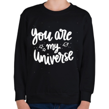 PRINTFASHION You are my Universe - Gyerek pulóver - Fekete gyerek pulóver, kardigán