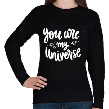 PRINTFASHION You are my Universe - Női pulóver - Fekete női pulóver, kardigán