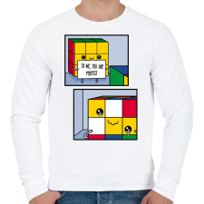 PRINTFASHION You are perfect - Férfi pulóver - Fehér férfi pulóver, kardigán