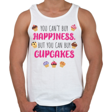 PRINTFASHION You can't by happiness - Férfi atléta - Fehér