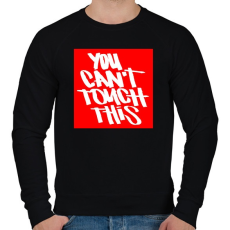 PRINTFASHION You can't touch this - Férfi pulóver - Fekete