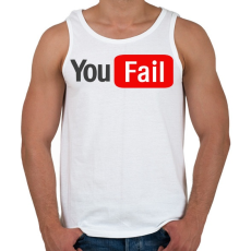 PRINTFASHION you fail - Férfi atléta - Fehér
