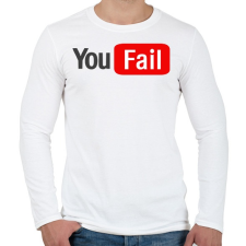 PRINTFASHION you fail - Férfi hosszú ujjú póló - Fehér férfi póló